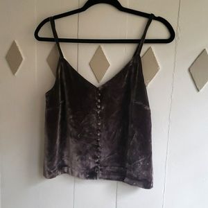 Madewell Velvet Button Front Cami